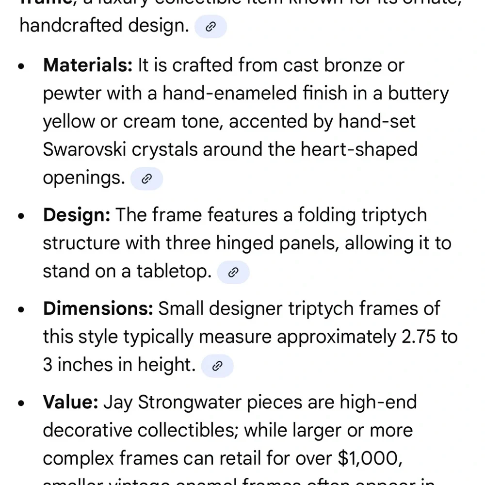 🌸Jay Strongwater Tryptich Heart Frame
